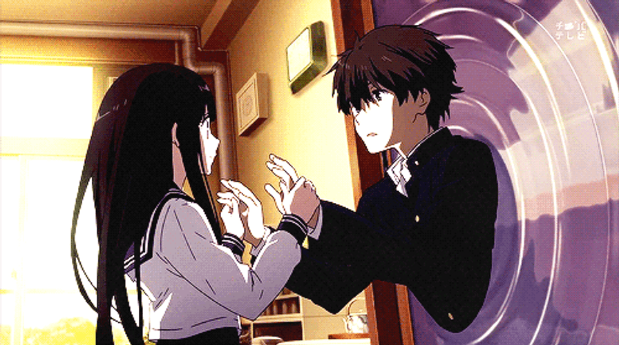 Hyouka Oreki Chitanda World Barrier GIF