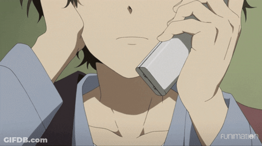 Hyouka Oreki Deafening Voice Call GIF