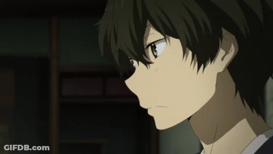 Hyouka Oreki Funny Disappointed Reaction GIF