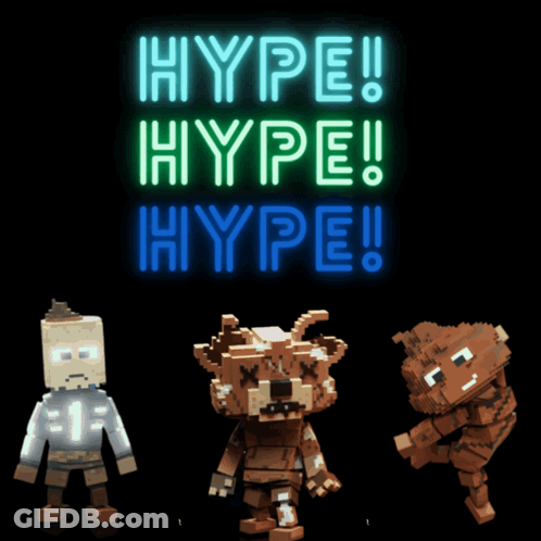 Hype Hype Hype Neon Sign GIF