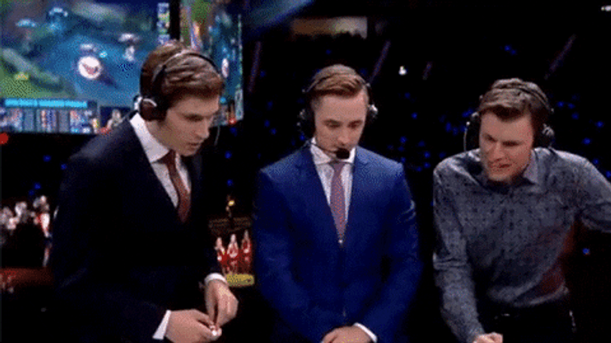 Hype LoL Esports Casters GIF