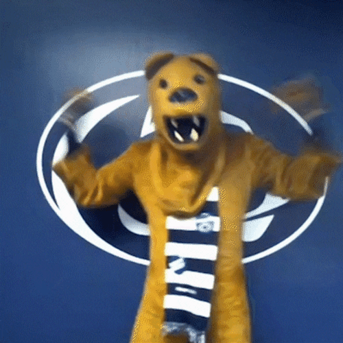 Hype Nittany Lion Hand Gestures GIF