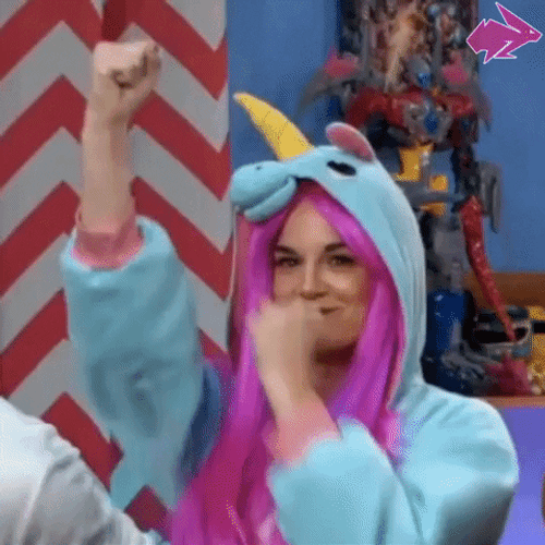 Hype Unicorn Brianne Chandler Excited GIF