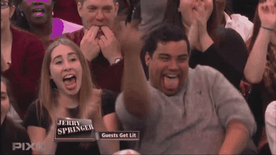 Hyped Audience Jerry Springer GIF