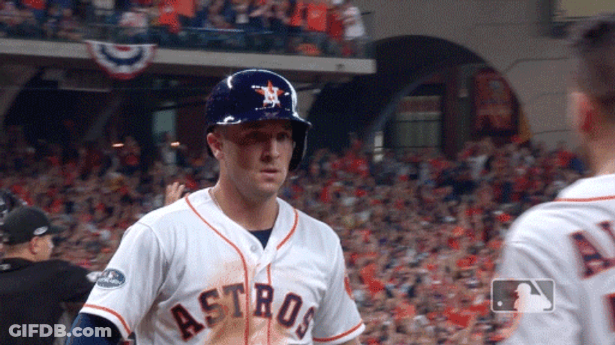 Hyper Active Alex Bregman High Five GIF