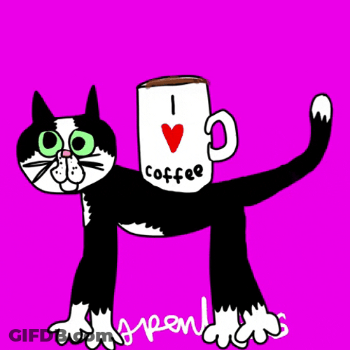Hyper Animated Black Cat GIF