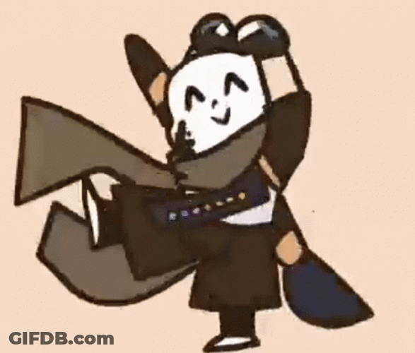 Hyper Ink Sans Spinning Around GIF