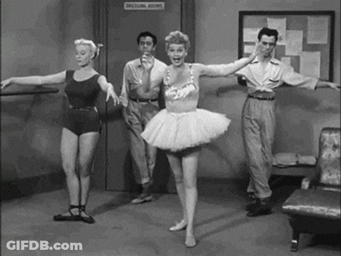 Hyper Lucille Ball Dancing With Friends GIF