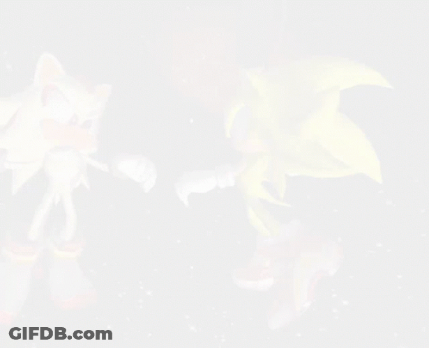 Hyper Sonic And Hyper Shadow Handshake GIF