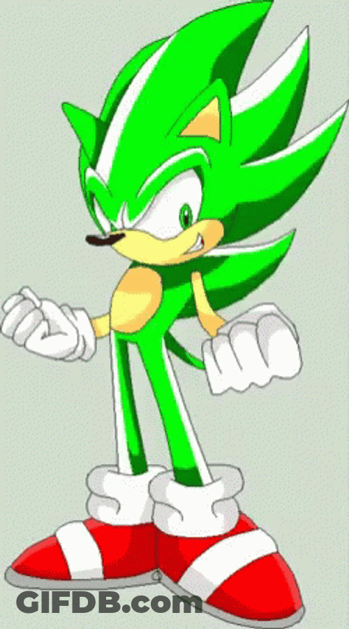 Hyper Sonic Charging Color Change GIF