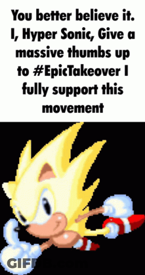 Hyper Sonic Giving Massive Thumbs Up GIF