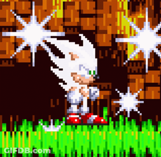 Hyper Sonic Glowing Hair GIF