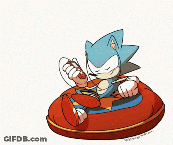 Hyper Sonic Listening To Music GIF
