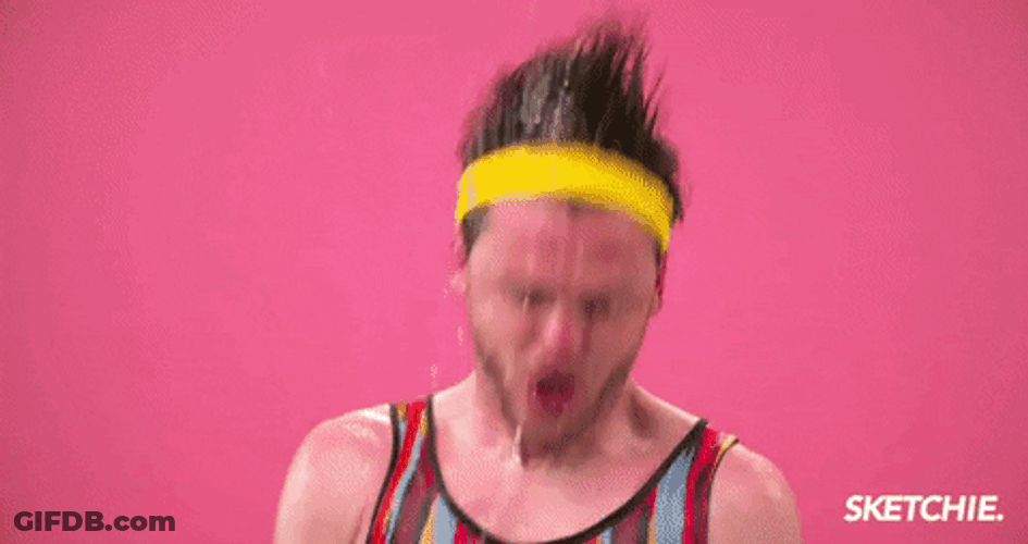 Hyper Sweaty Man Dancing GIF