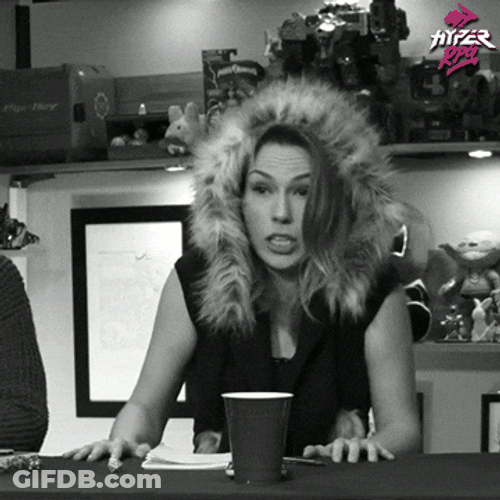 Hyper Woman With Weird Actions GIF