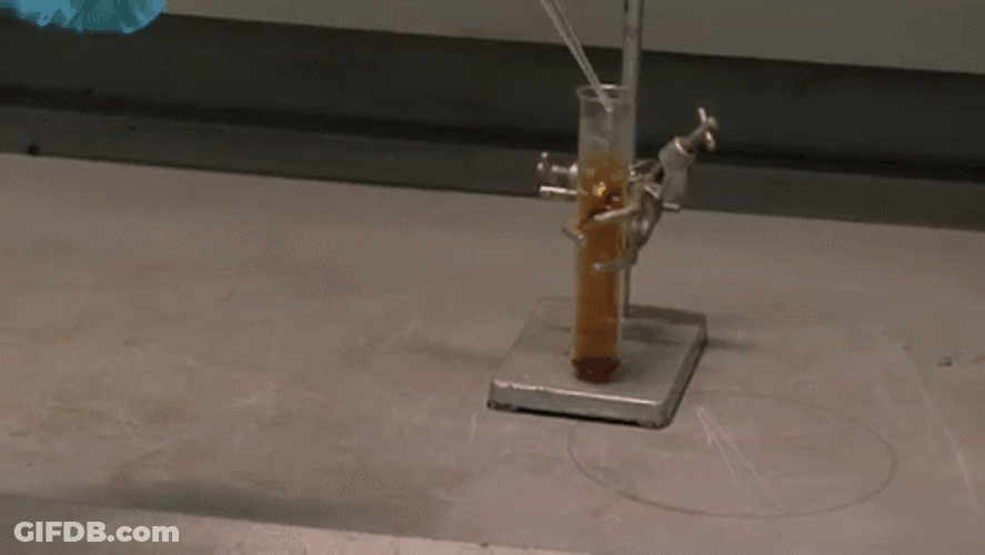 Hypergolic Chemical Reaction GIF