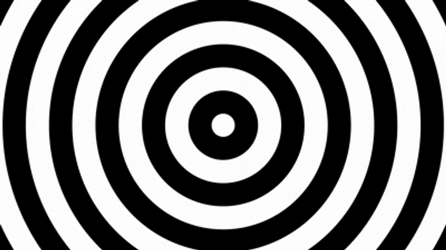 Hypno Black And Whilte Tantalizing Circles GIF