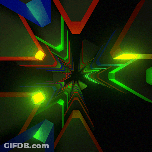 Hypno Glowing Blinking Colors Geometric Loop GIF