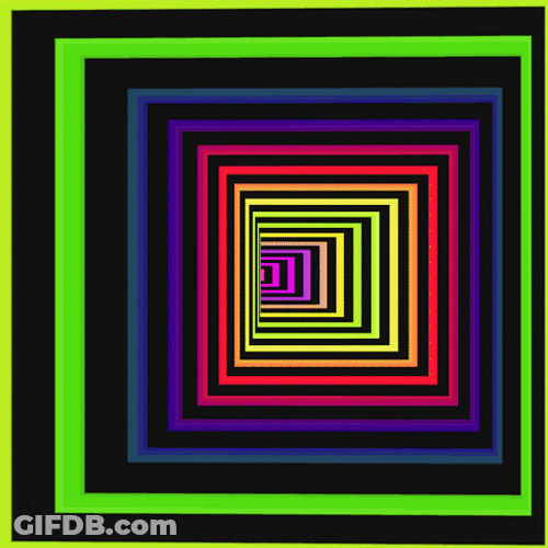 Hypno Rainbow Square Loop Tunnel GIF