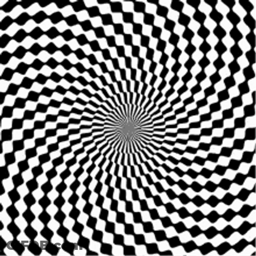 Hypnosis 3D Monochromatic Spiral Illusion GIF