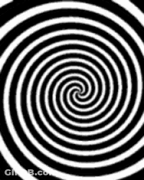 Hypnosis Spiral Black And White Print GIF