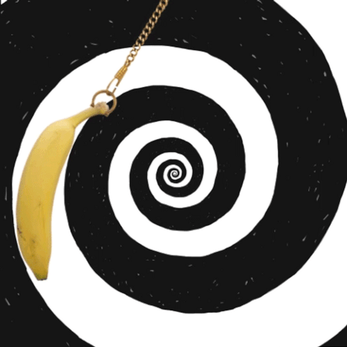 Hypnosis Spiral Trance Banana Pendulum GIF