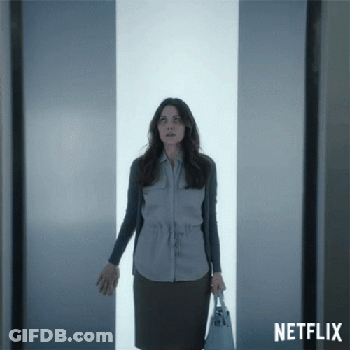 Hypnotic Kate Siegel Inside Elevator GIF