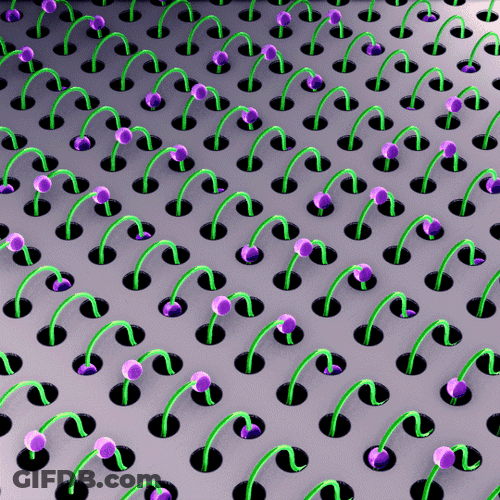 Hypnotic Optical Illusion 3D Jumping Pinballs GIF