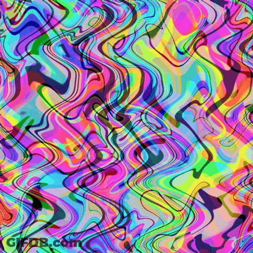Hypnotic Optical Illusion Abstract Flowing Rainbow GIF