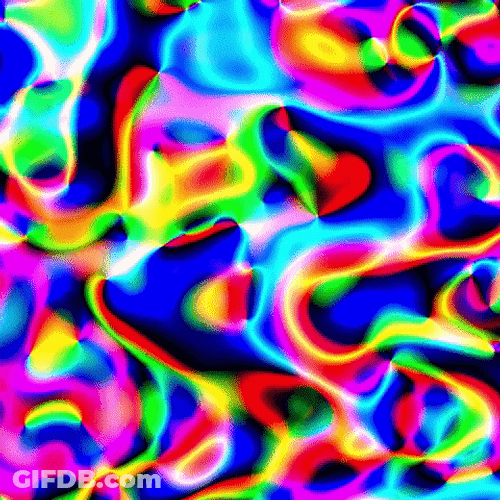 Hypnotic Optical Illusion Abstract Melted Rainbow GIF
