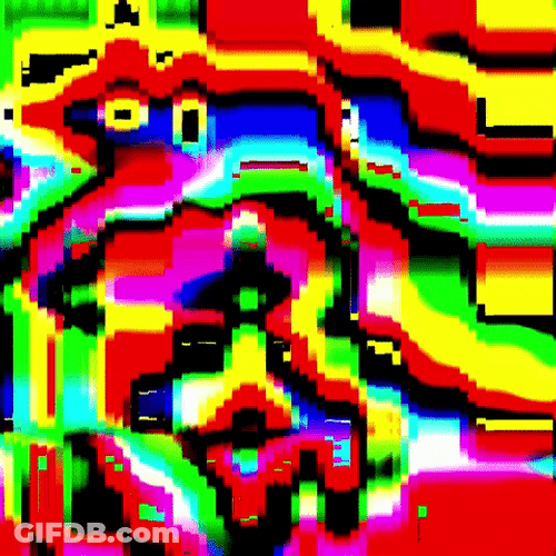 Hypnotic Optical Illusion Abstract Rainbow Smear GIF