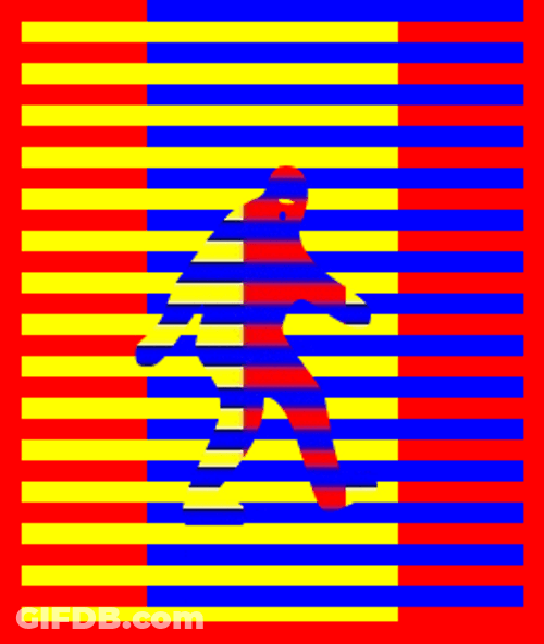 Hypnotic Optical Illusion Awesome Person Color Pattern GIF
