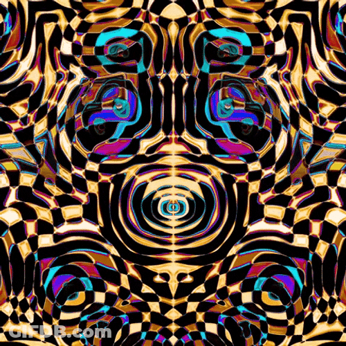 Hypnotic Optical Illusion Erath Tone Fractals GIF