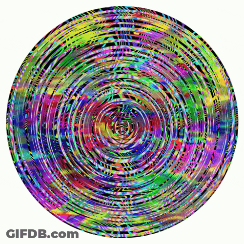 Hypnotic Optical Illusion Mobile Rainbow Sphere GIF