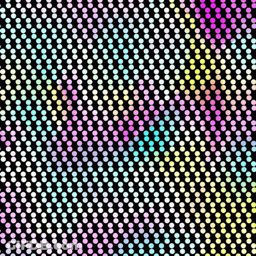 Hypnotic Optical Illusion Monochromatic Geometrical Design GIF