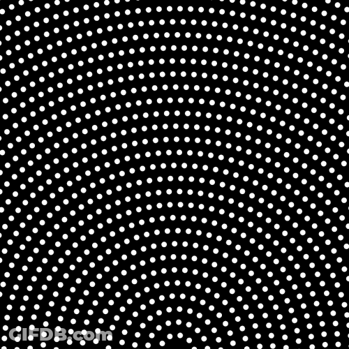 Hypnotic Optical Illusion Revolving Black And White Dots GIF