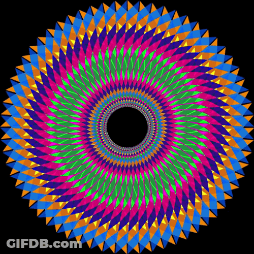 Hypnotic Optical Illusion Spikey Sphere GIF