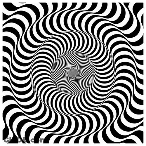 Hypnotic Optical Illusion Spinning Coils GIF