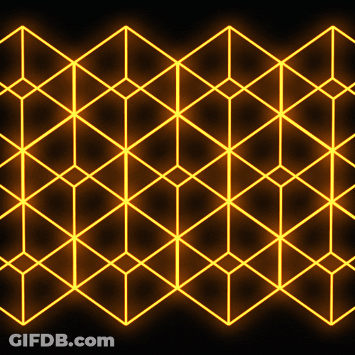Hypnotic Optical Illusion Spinning Cubes GIF