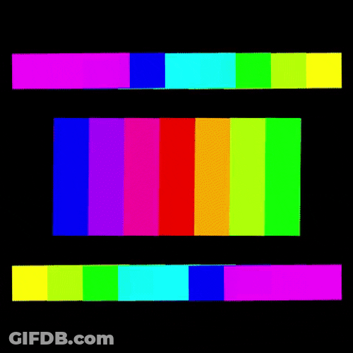 Hypnotic Optical Illusion Spinning Rainbow Bars GIF