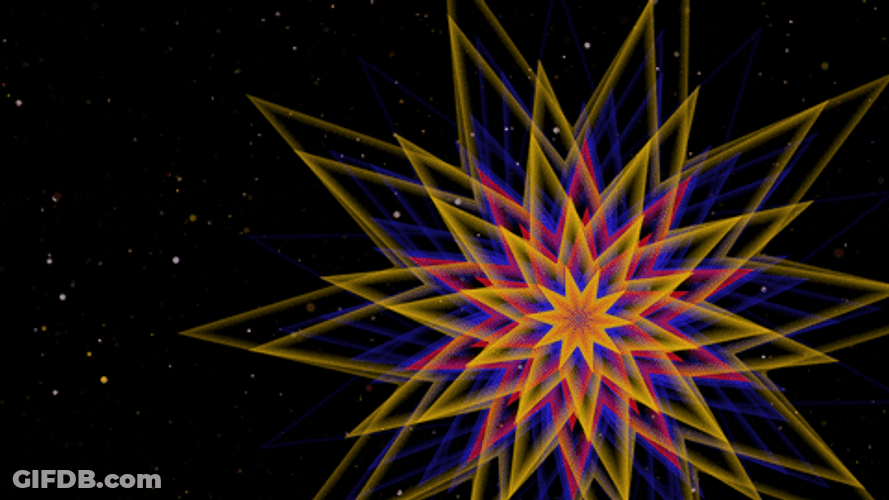 Hypnotic Optical Illusion Starry Pattern GIF