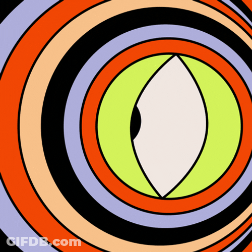 Hypnotic Optical Rotating Eye Illusion Vector Art GIF