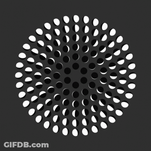 Hypnotic Spiral Black And White Moon Phases GIF