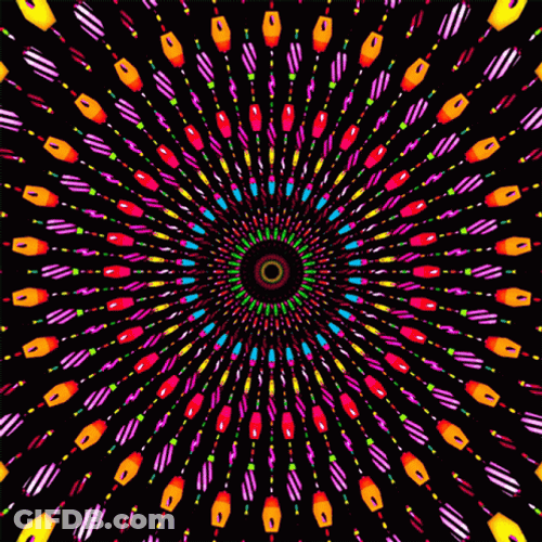 Hypnotic Spiral Colorful Mandala GIF