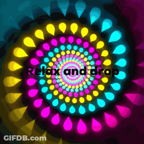 Hypnotic Spiral Colorful Relax And Drop GIF