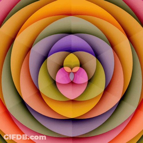 Hypnotic Spiral Floral Pattern GIF