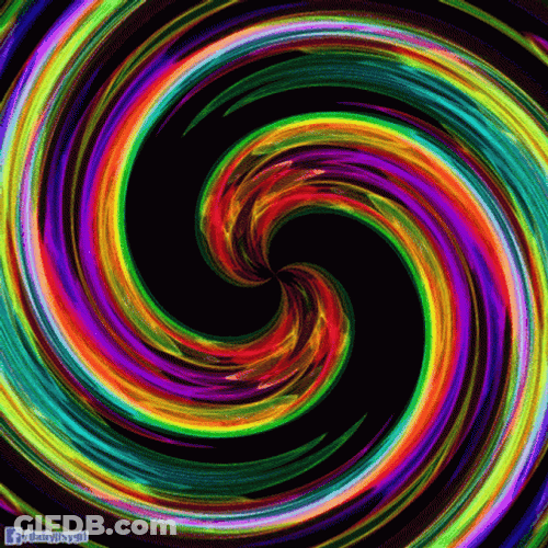 Hypnotic Spiral Watercolors Blending GIF