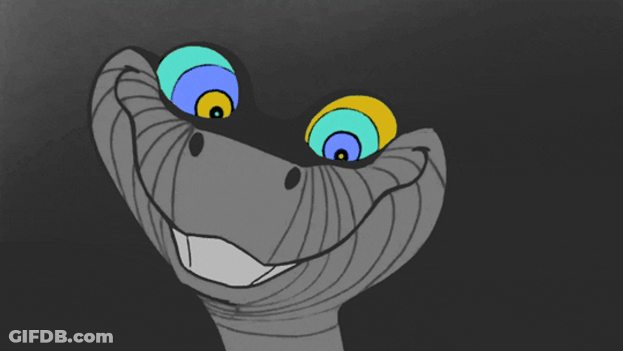 Hypnotize Multicolored Snake Eyes GIF