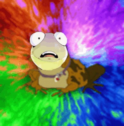 Hypnotoad Startled Eyes Popping Out GIF