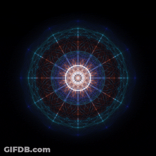 HypnoTranscendent Glow Mandala GIF